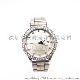 厂家直销 外贸畅销合金套装手表 亮钻欧美风女式手表