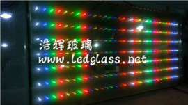LED发光玻璃 6色灯 每列一色 编程开关灯展示 发光玻璃 光电玻璃