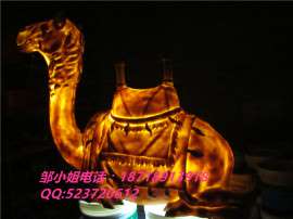 人造砂岩雕塑灯饰 仿真动植物雕塑透光灯罩 园林夜景装饰品