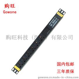 购旺（Gowone）6位2米工业防雷滤波PDU机柜插座插排插线板接线板G7